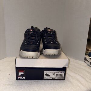 FILA Disruptor II Blue White Men's Low Top Sneaker Size 7